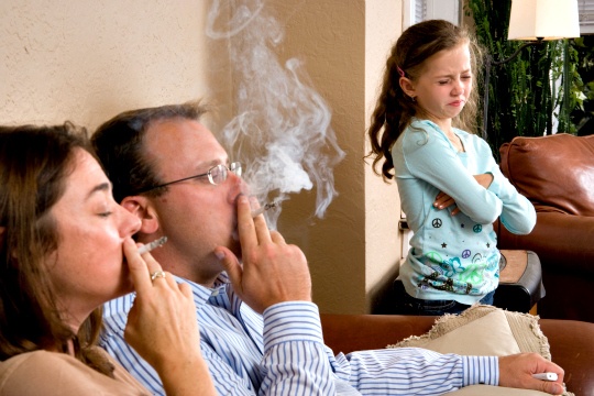 Passive smoking may be the cause of infarction